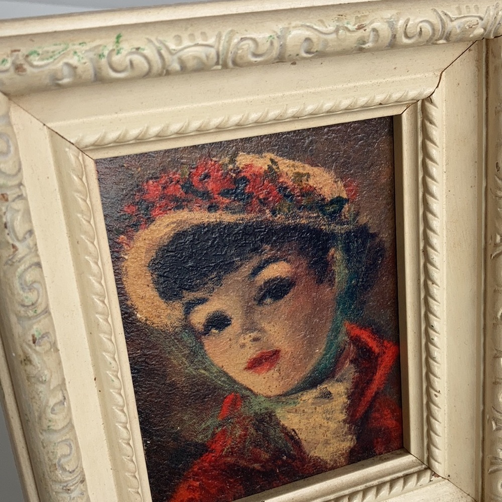 Vintage C. & A. Richards Huldah Annette & Suzanne portrait paint prints H282H283